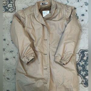 London Fog Tan Trench Coat Lightweight Classic Style